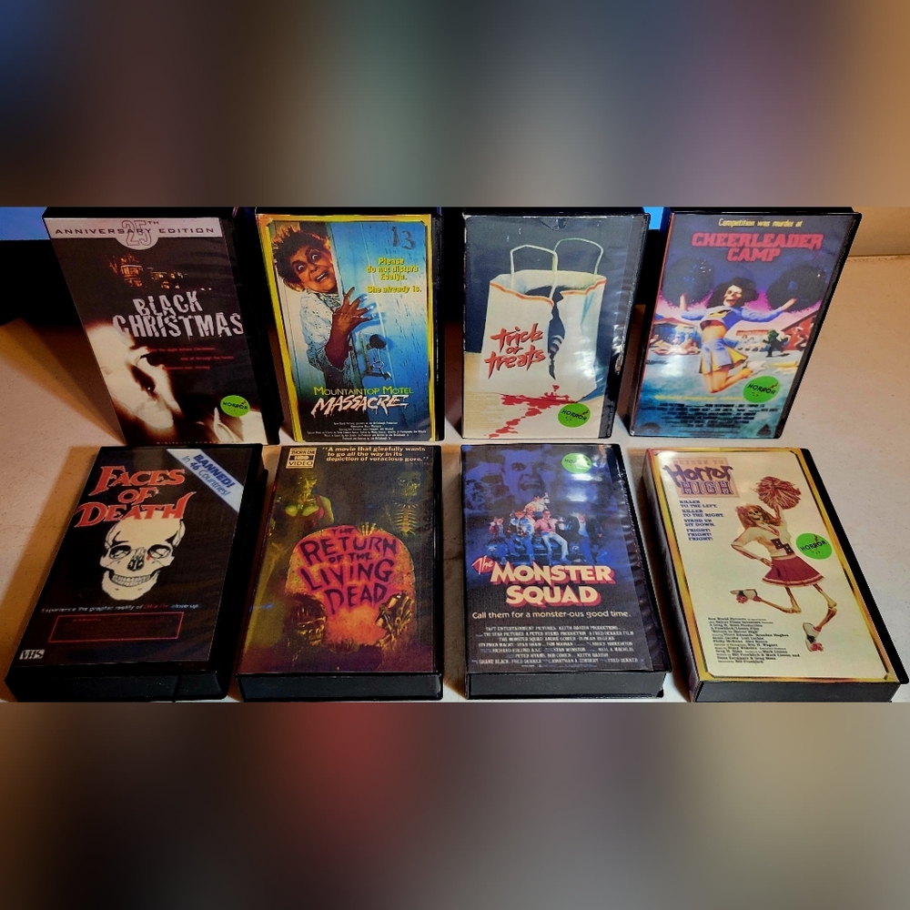 (SOLD) Horror Vhs Clamshell Movie Lot |10ct| Convention Promo Screening